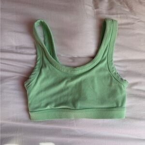 ALO Yoga Light Green wellness bra